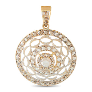 18K Yellow Gold 2.50ct Diamond Pendant