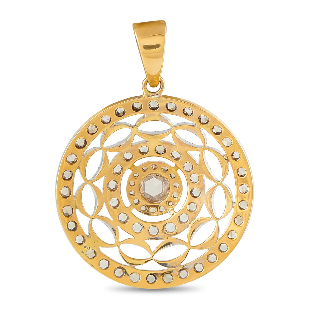 18K Yellow Gold 2.50ct Diamond Pendant