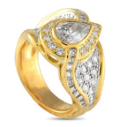 Exclusive 18K Yellow Gold 3.11ct Diamond Ring MF09-061325 – This dazzling ring is designed to effortlessly catch the light