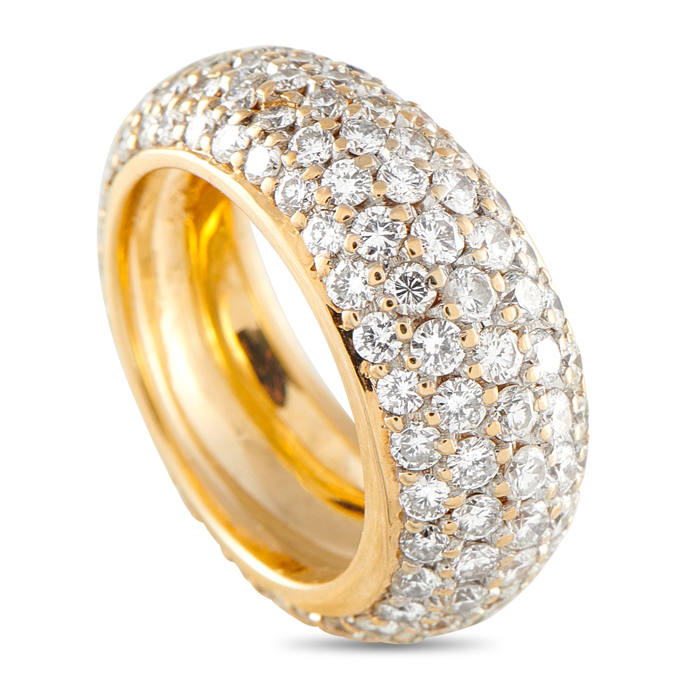 Exclusive 18K Yellow Gold 3.40ct Diamond Eternity Band – Diamonds with a total weight of 3