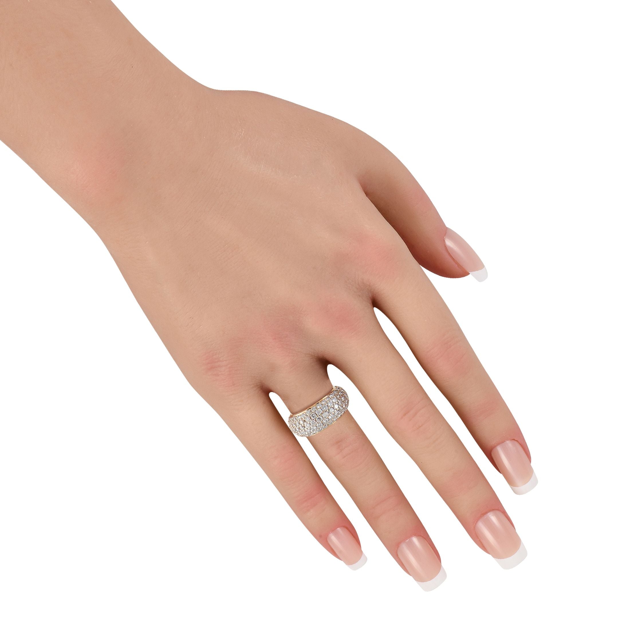 Exclusive 18K Yellow Gold 3.40ct Diamond Eternity Band Ring