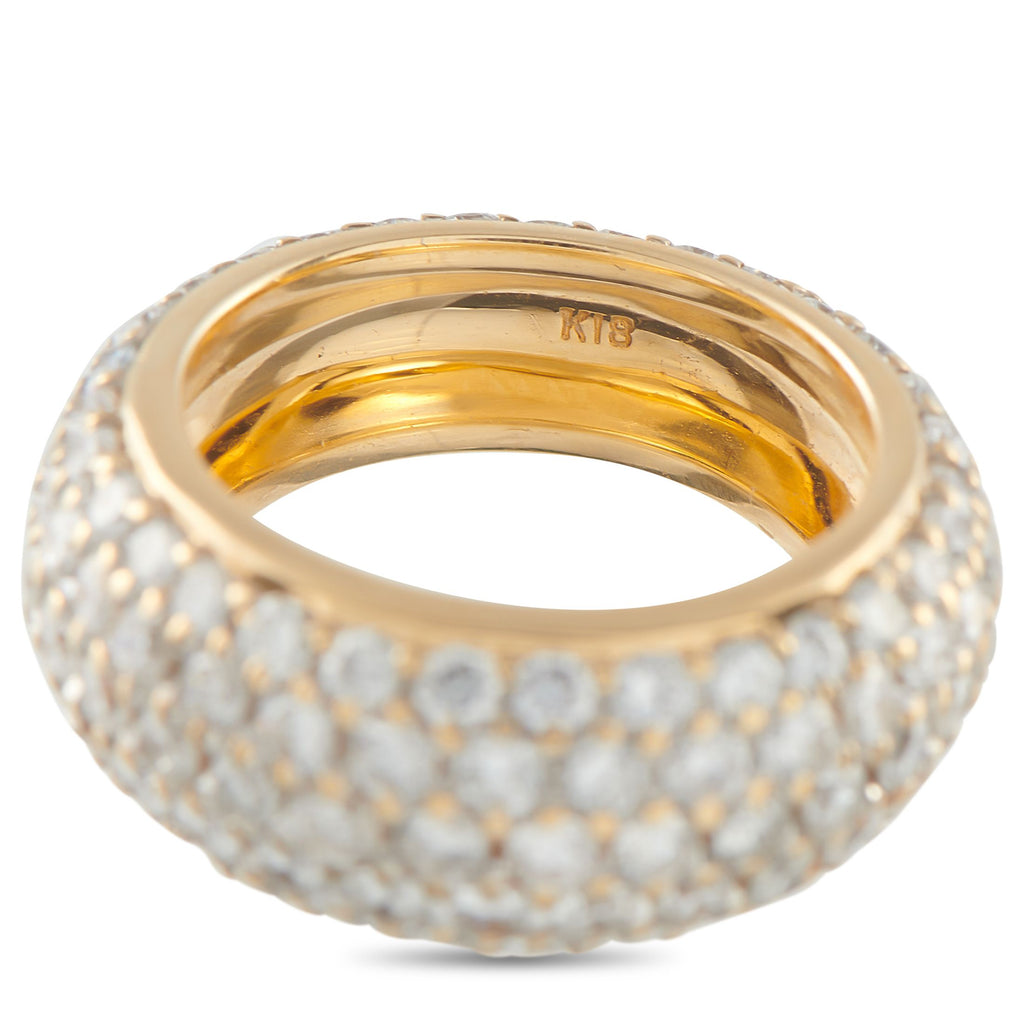Exclusive 18K Yellow Gold 3.40ct Diamond Eternity Band Ring