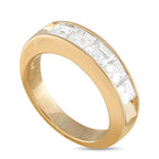 Exclusive 18K Yellow Gold 1.20ct Diamond Ring - A series of square-cut Diamonds totaling 1.20 carats take center stage on this sleek, elegant band ring. Ideal for everyday w