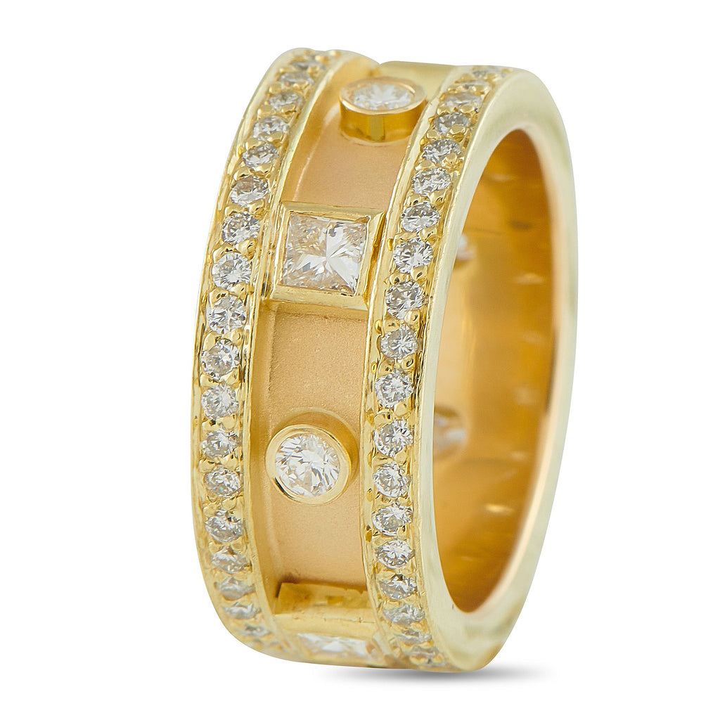 Exclusive 18K Yellow Gold 1.45ct Diamond Band Ring
