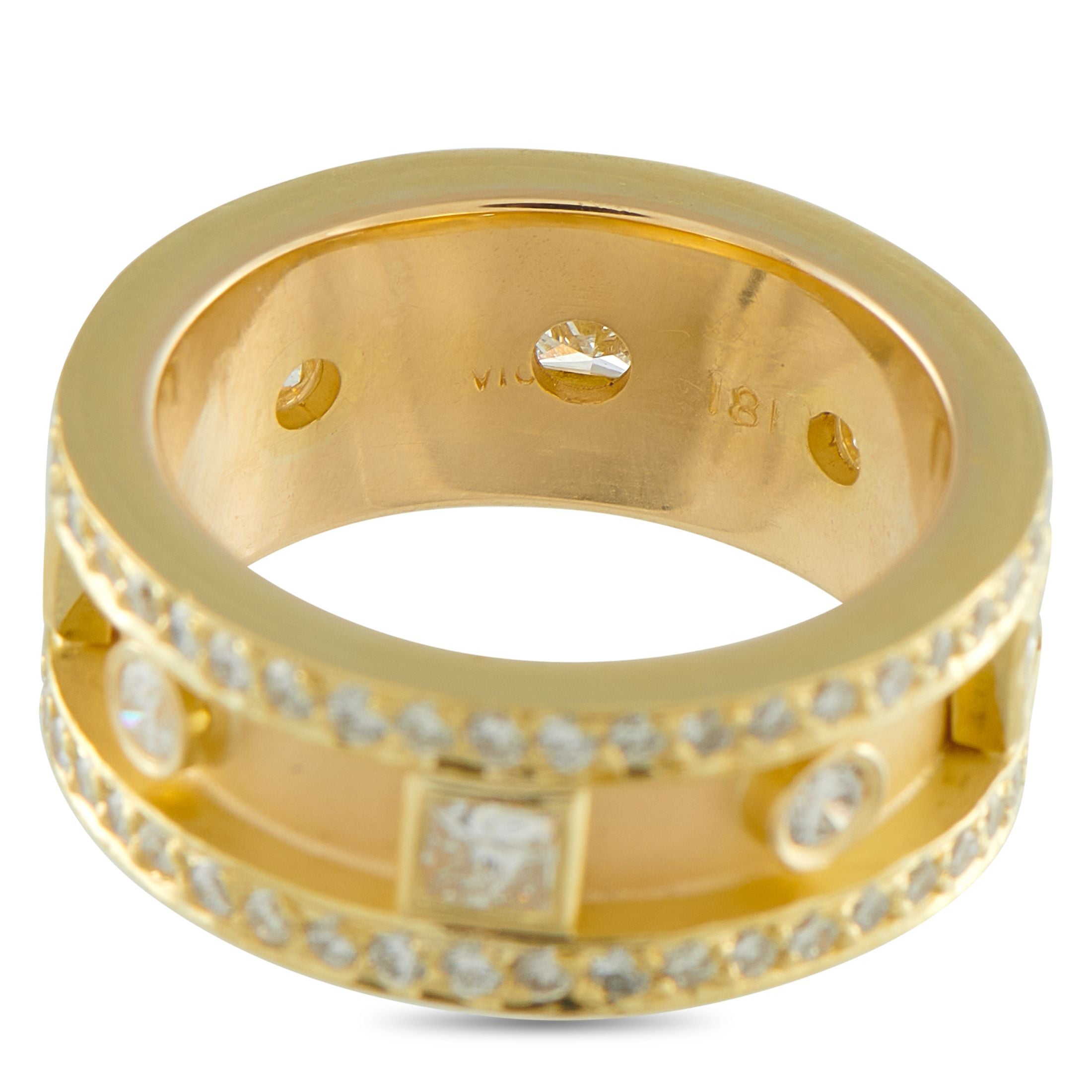 Exclusive 18K Yellow Gold 1.45ct Diamond Band Ring
