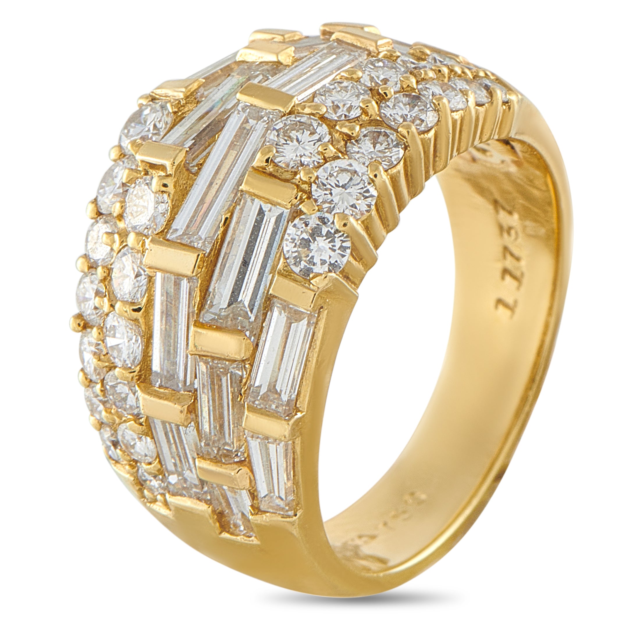 18K Yellow Gold 3.10ct Diamond Ring