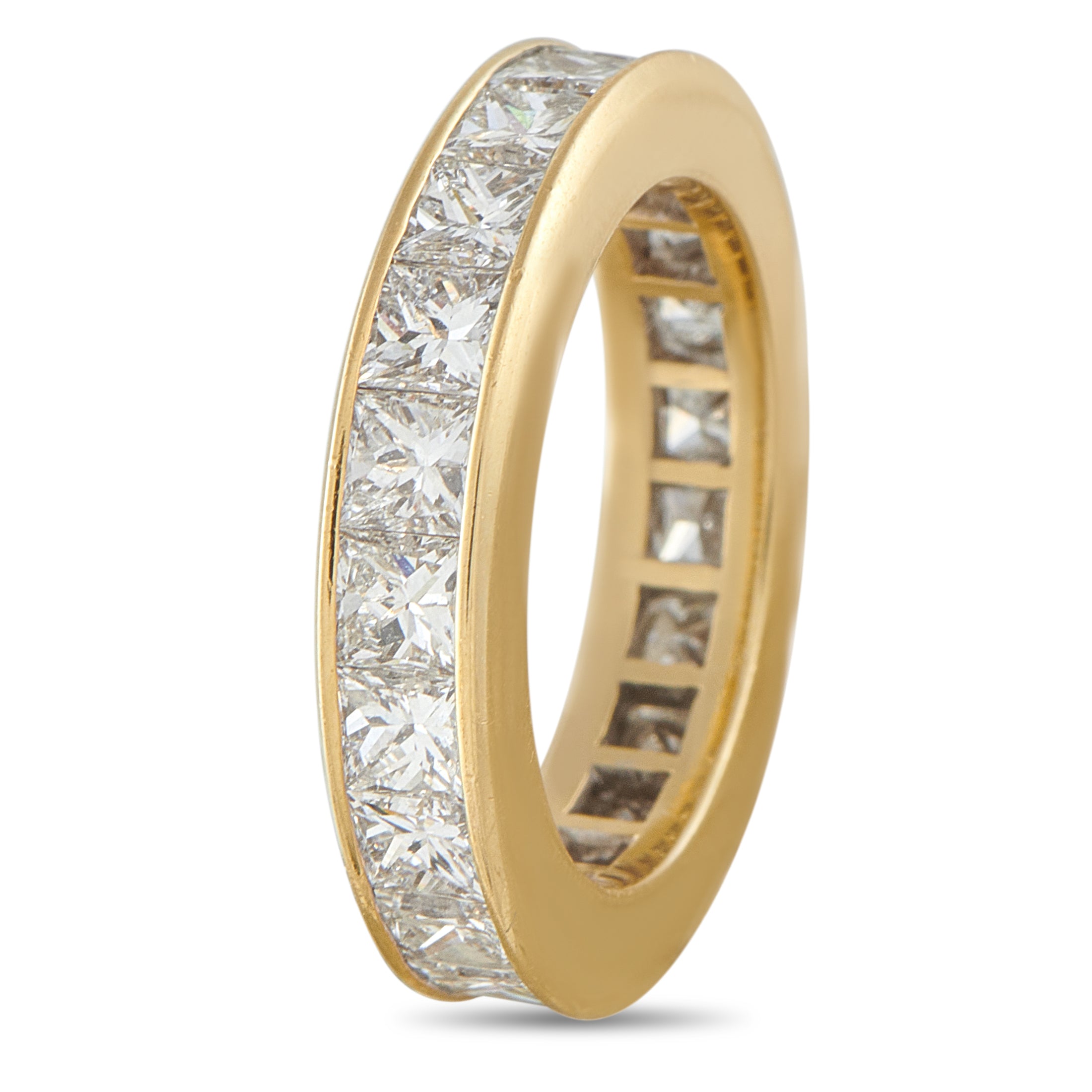 18K Yellow Gold 4.08ct Diamond Eternity Band