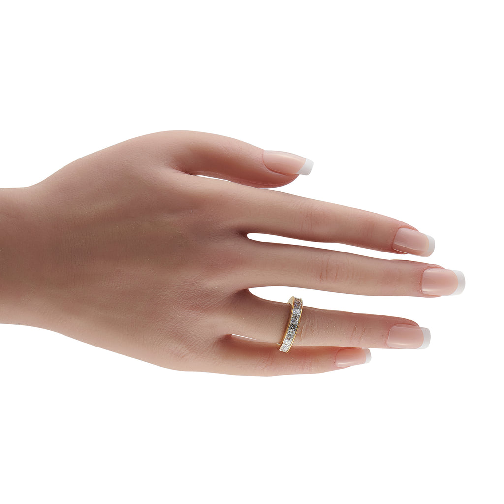 18K Yellow Gold 4.08ct Diamond Eternity Band