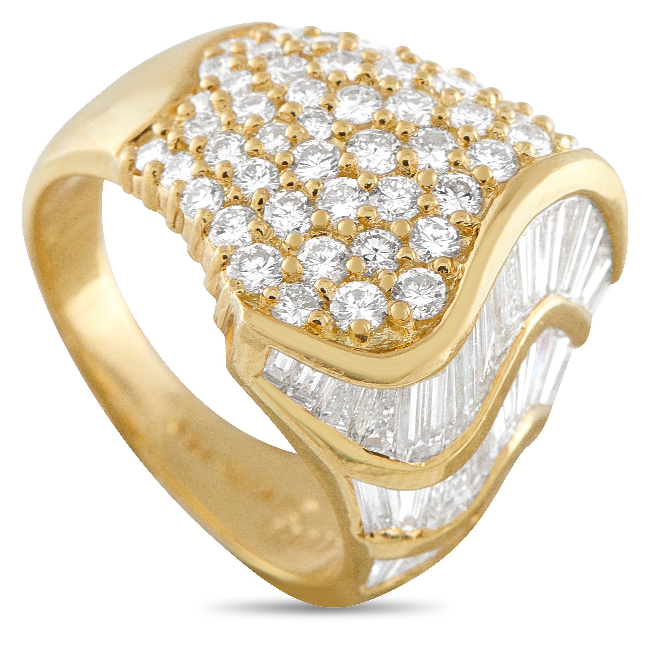 18K Yellow Gold 3.09ct Diamond Ring