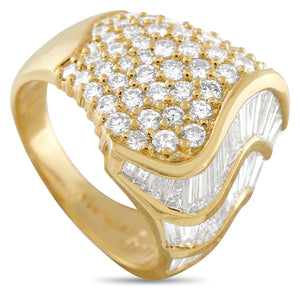 18K Yellow Gold 3.09ct Diamond Ring