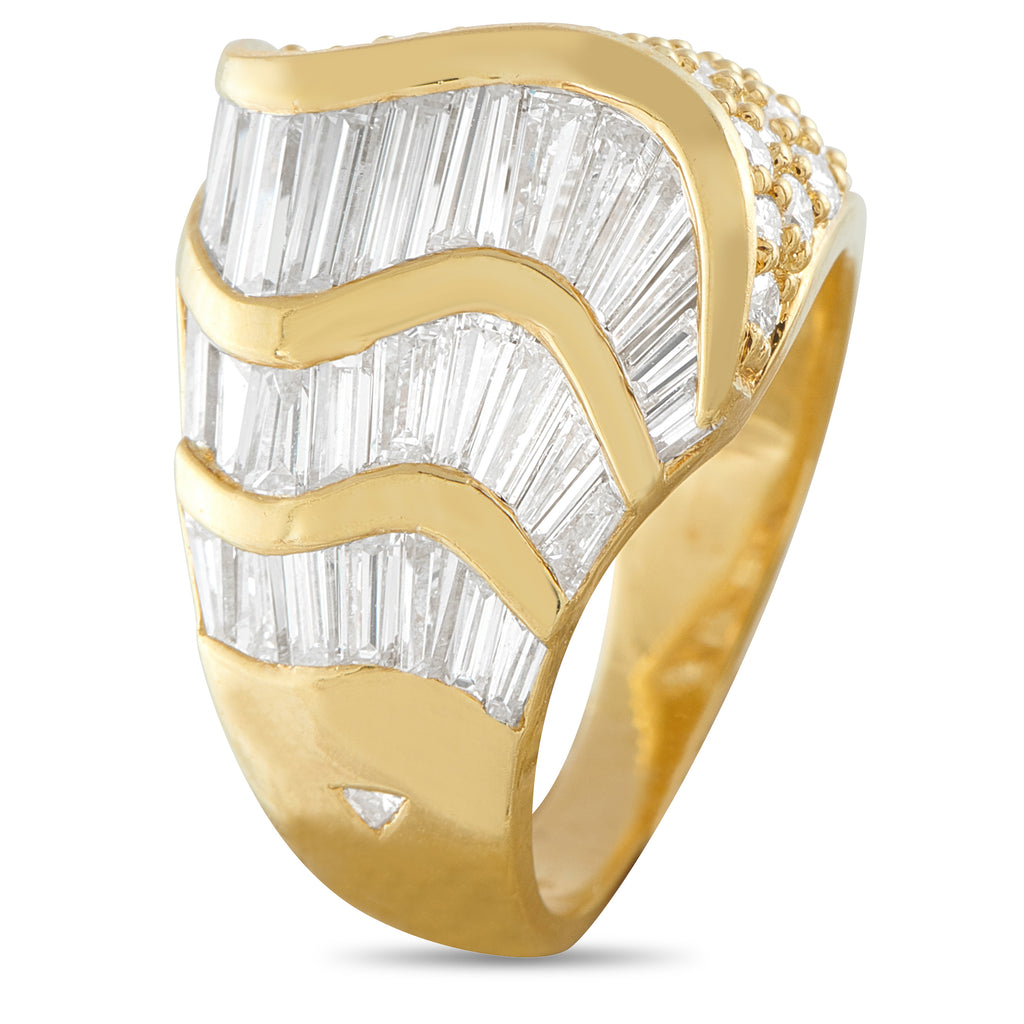 18K Yellow Gold 3.09ct Diamond Ring