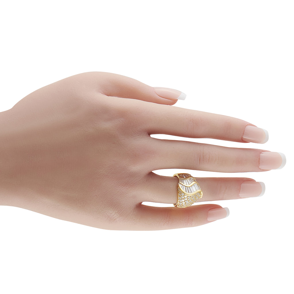 18K Yellow Gold 3.09ct Diamond Ring