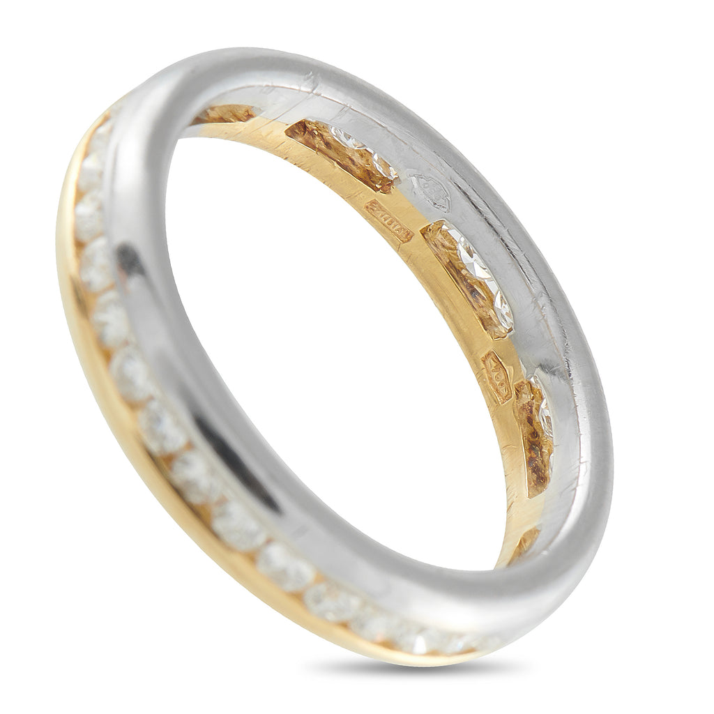 18K Yellow and White Gold 1.08ct Diamond Eternity Ring