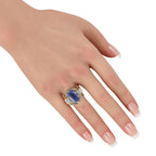18K Yellow Gold 1.20ct Diamond and Sapphire Ring