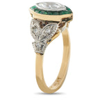 Antique 18K Yellow Gold 0.30ct Diamond Ring