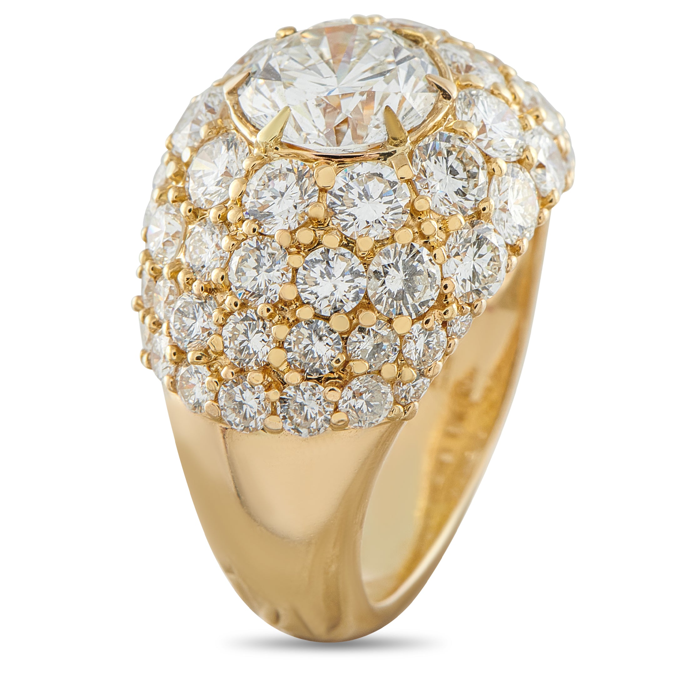 Exclusive 18K Yellow Gold 8.42ct Diamond Ring
