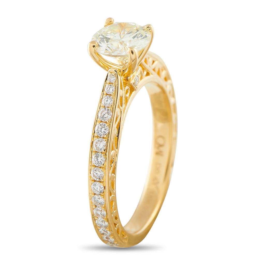 18K Yellow Gold 1.46ct Diamond Engagement Ring