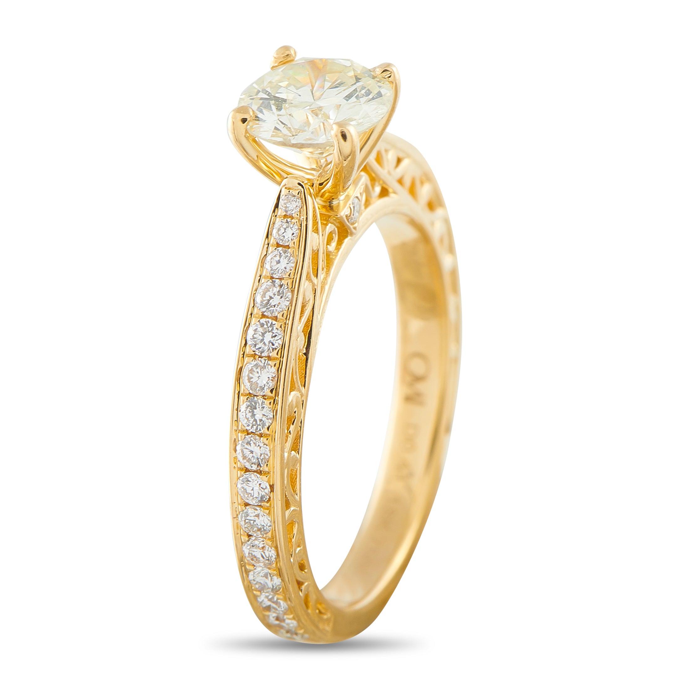18K Yellow Gold 1.46ct Diamond Engagement Ring