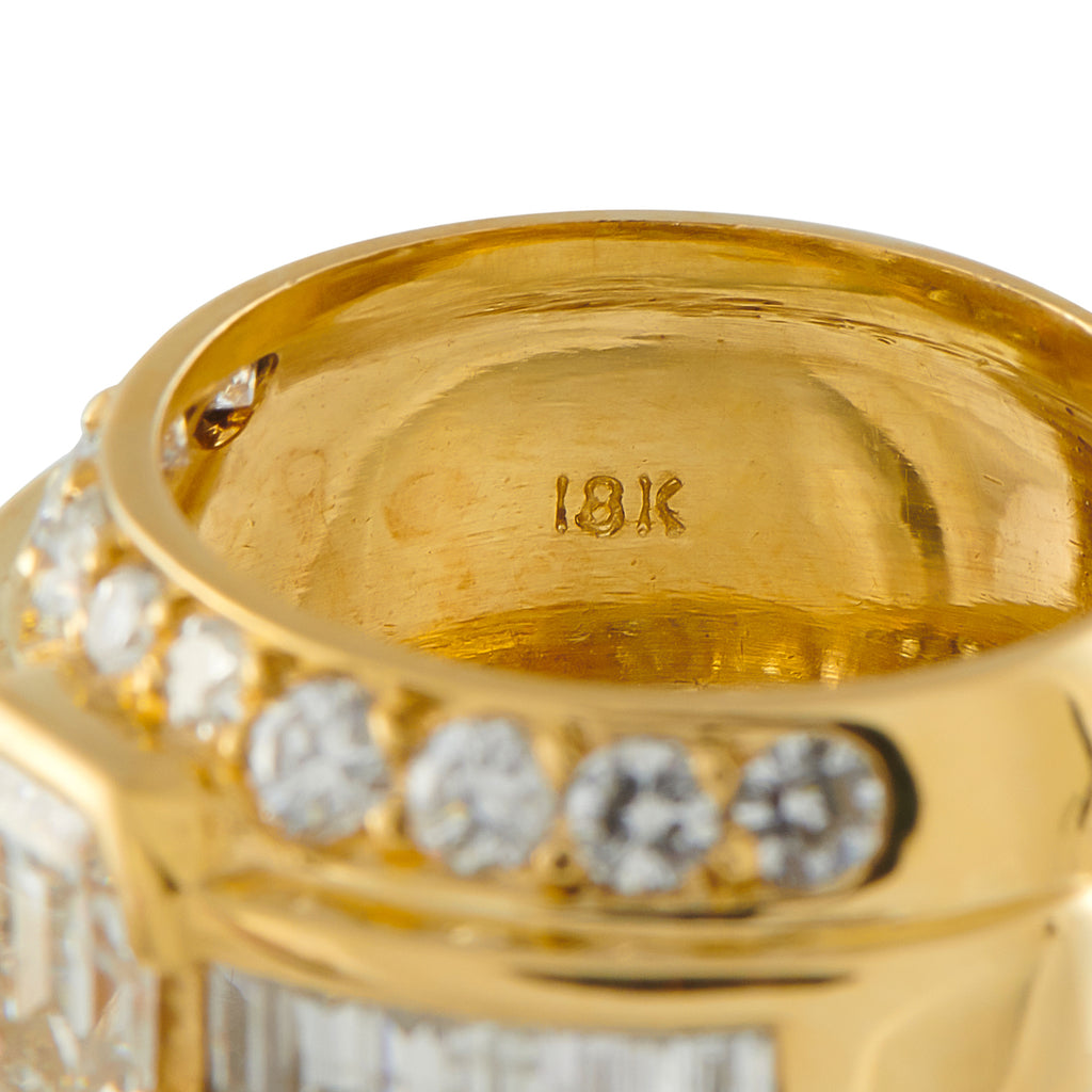 18K Yellow Gold 3.20ct Diamond Ring
