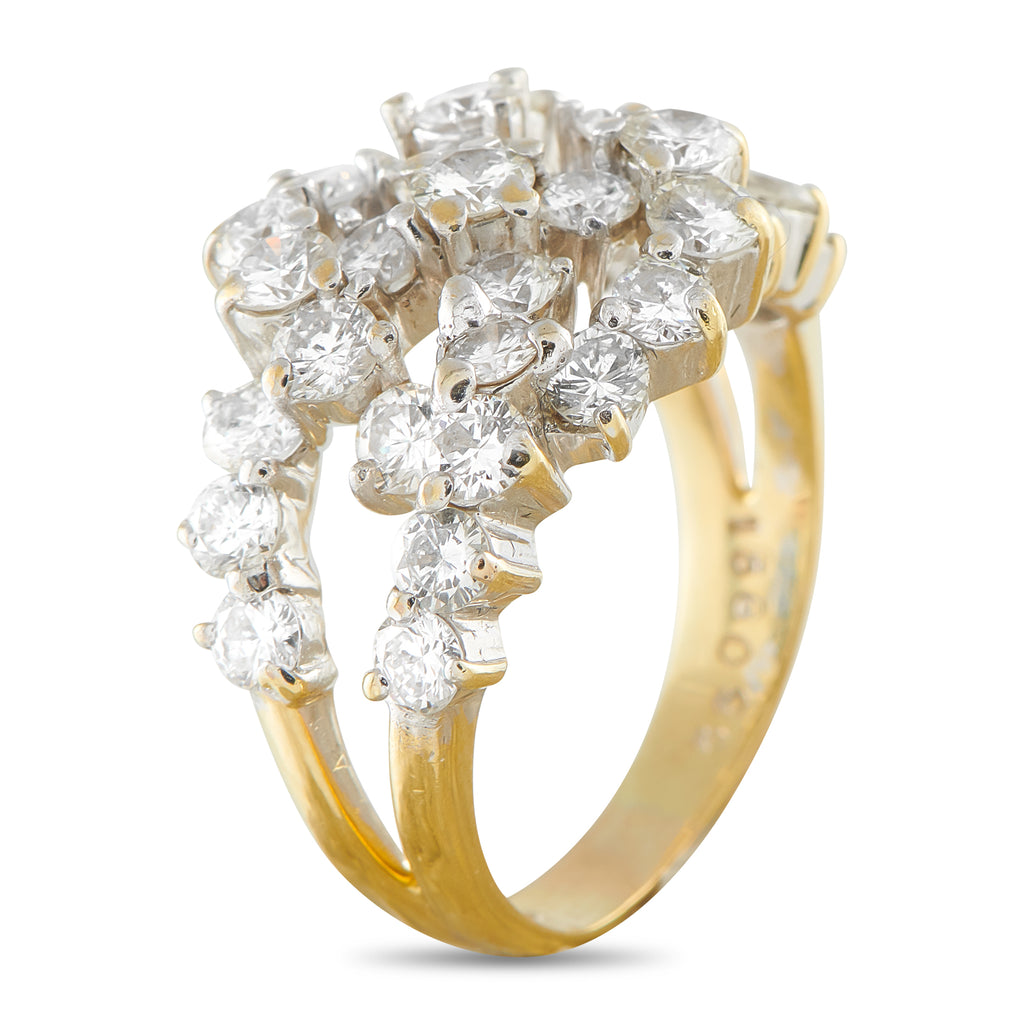 18K Yellow Gold 3.20ct Diamond Ring