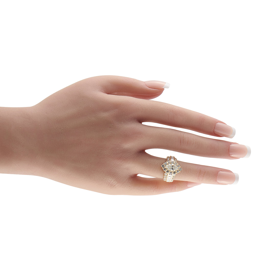 18K Yellow Gold 2.88ct Diamond Ring