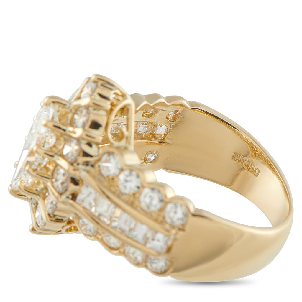 18K Yellow Gold 2.88ct Diamond Ring