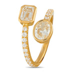 18K Yellow Gold 2.28ct Diamond Bypass Ring