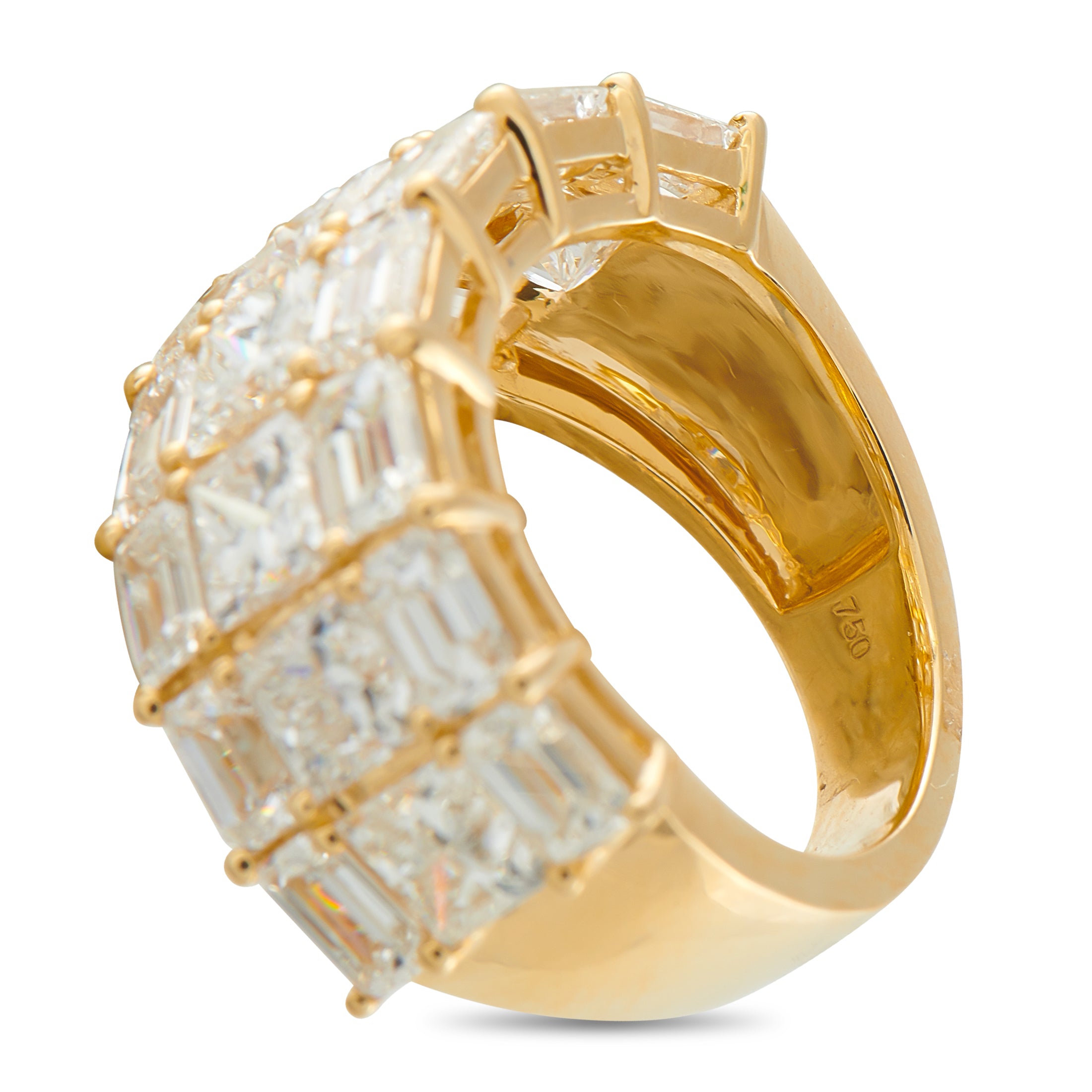 18K Yellow Gold 7.50ct Diamond Ring