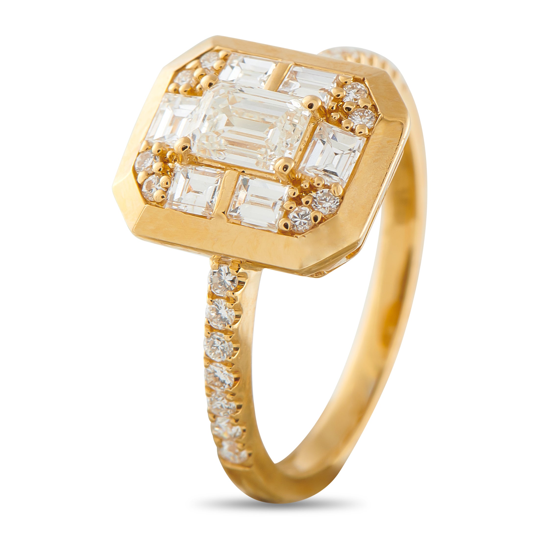 18K Yellow Gold 1.16ct Diamond Ring