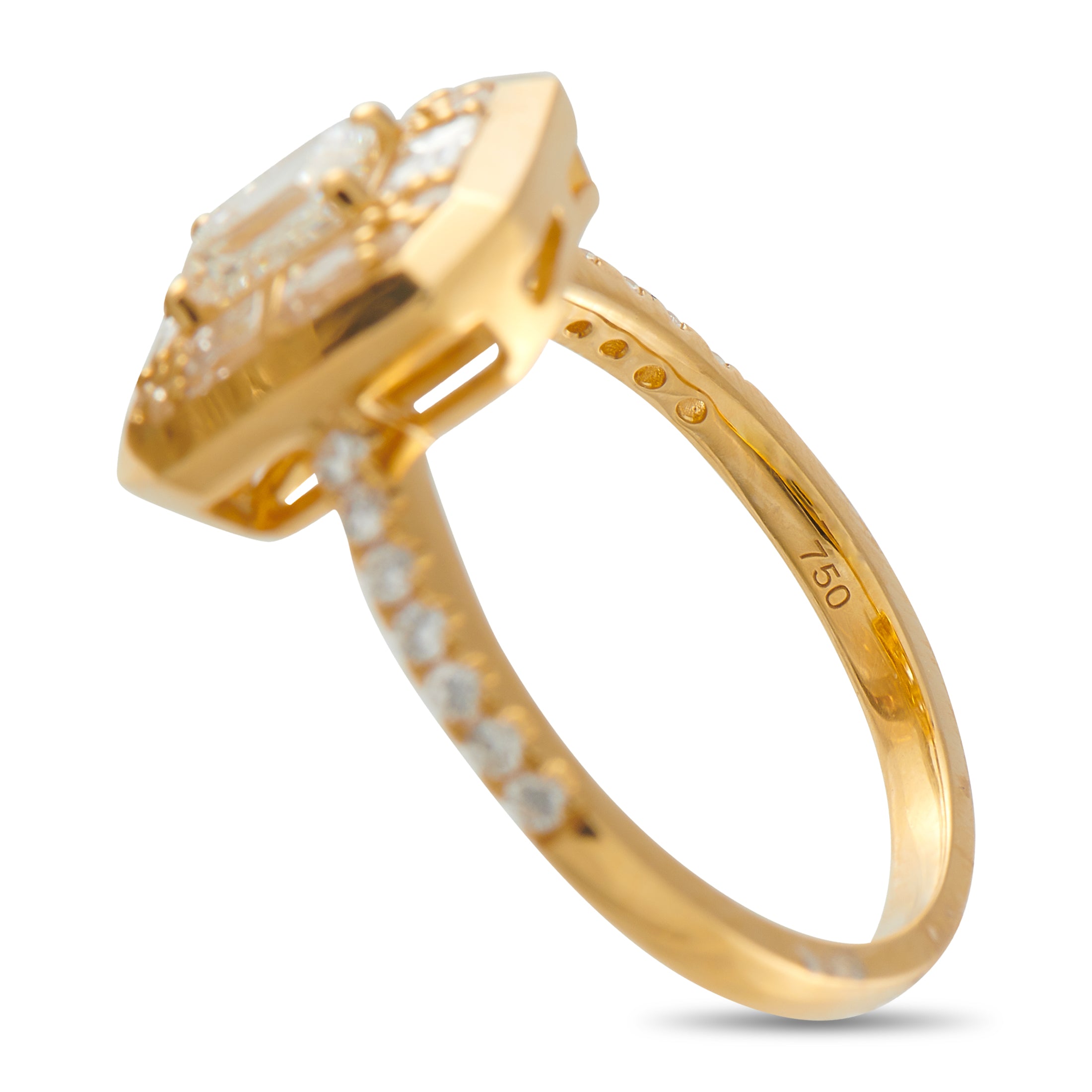 18K Yellow Gold 1.16ct Diamond Ring