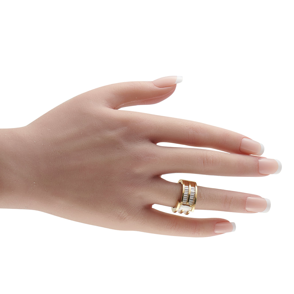 18K Yellow Gold 3.29ct Diamond Ring