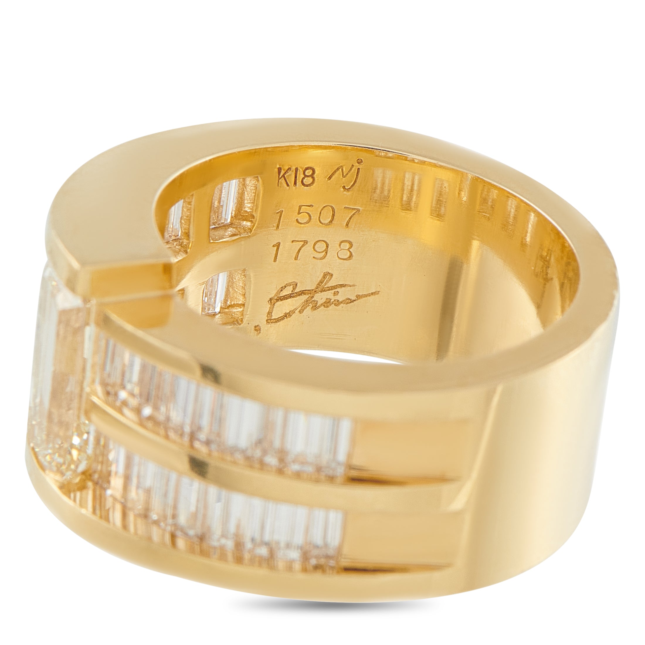 18K Yellow Gold 3.29ct Diamond Ring