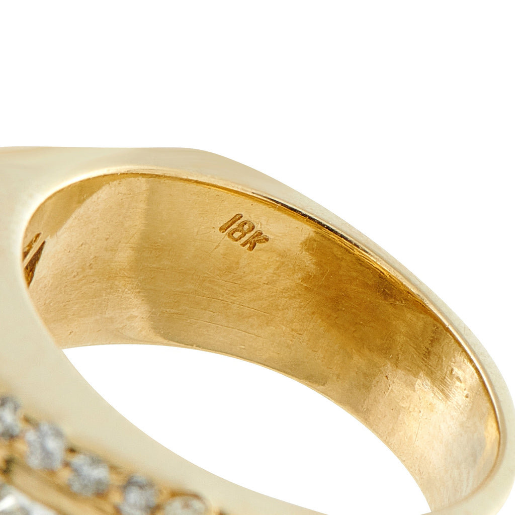 18K Yellow Gold 2.10ct Diamond Multi-Row Band