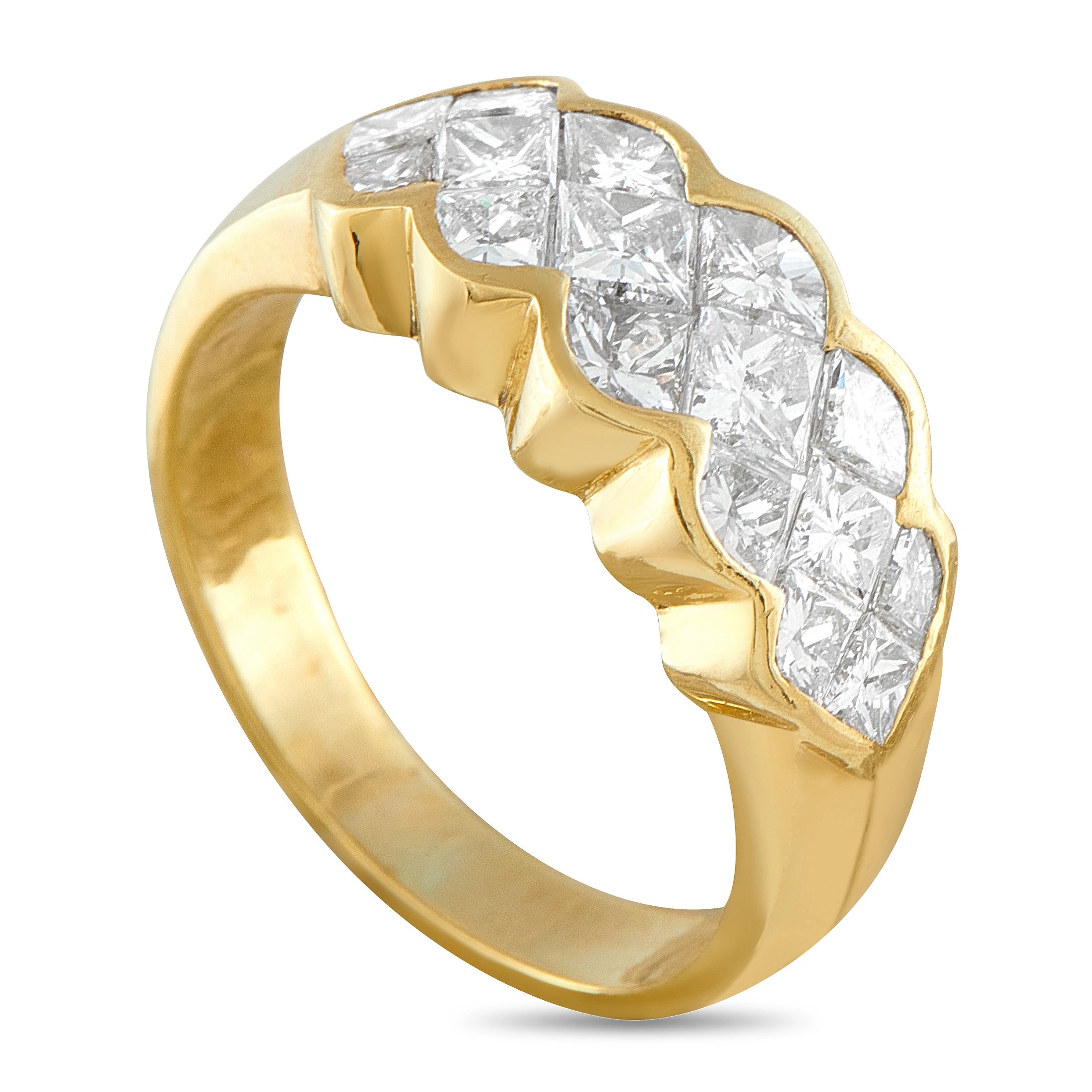 Exclusive  18K Yellow Gold 2.25ct Diamond Ring