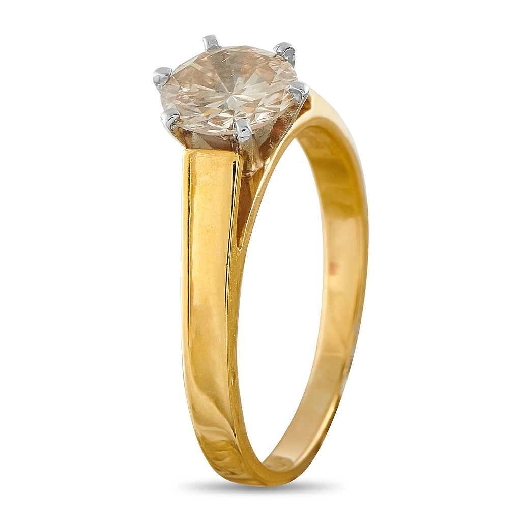 18K Yellow Gold 1.07ct Diamond Solitaire Ring