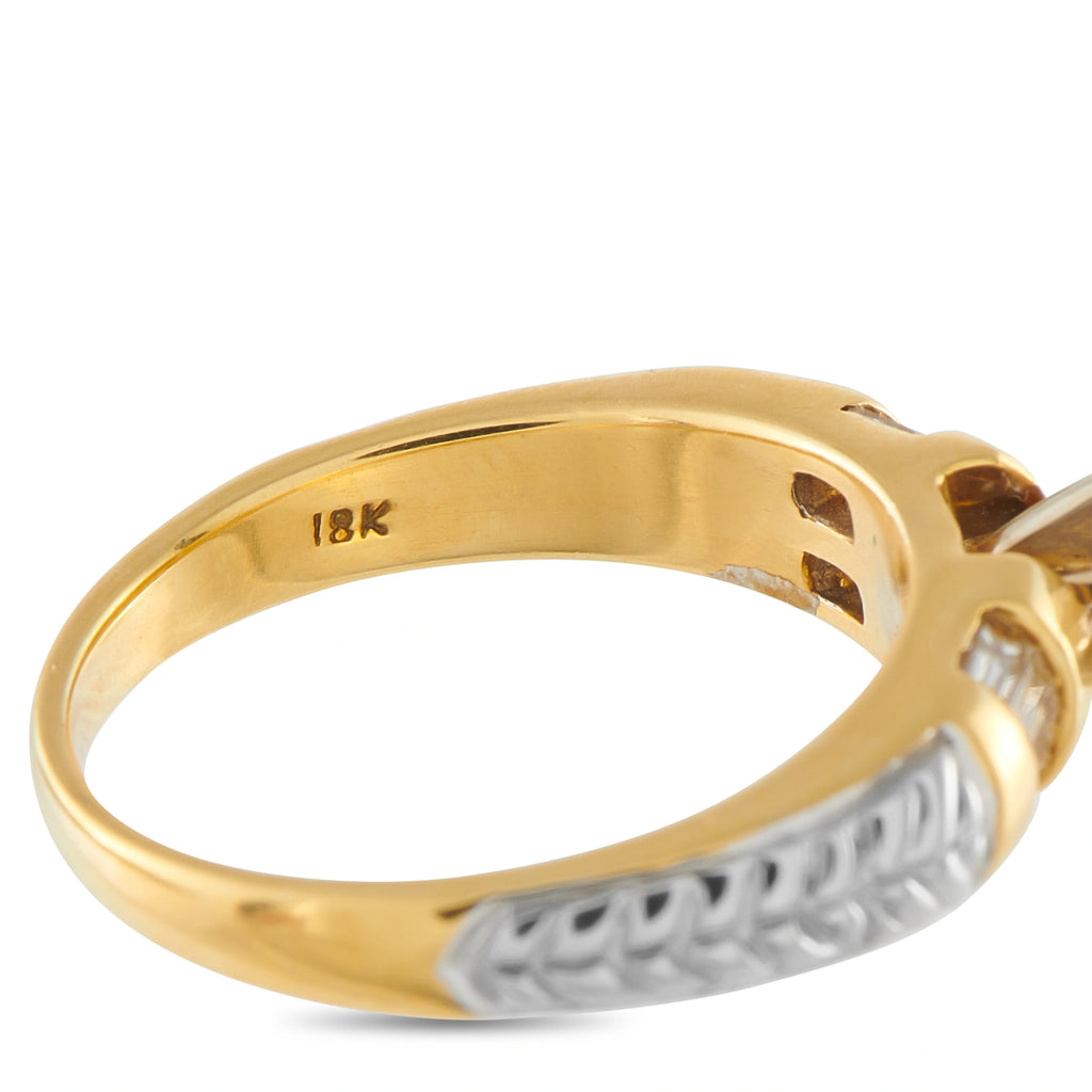 18K Yellow Gold 1.10ct Diamond Ring