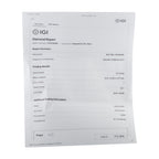 IGI diamond report certificate document with grading summary and carat details