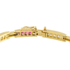 18K Yellow Gold 1.0ct Diamond and Ruby Bracelet