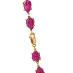 18K Yellow Gold 4.0ct Diamond and Ruby Necklace