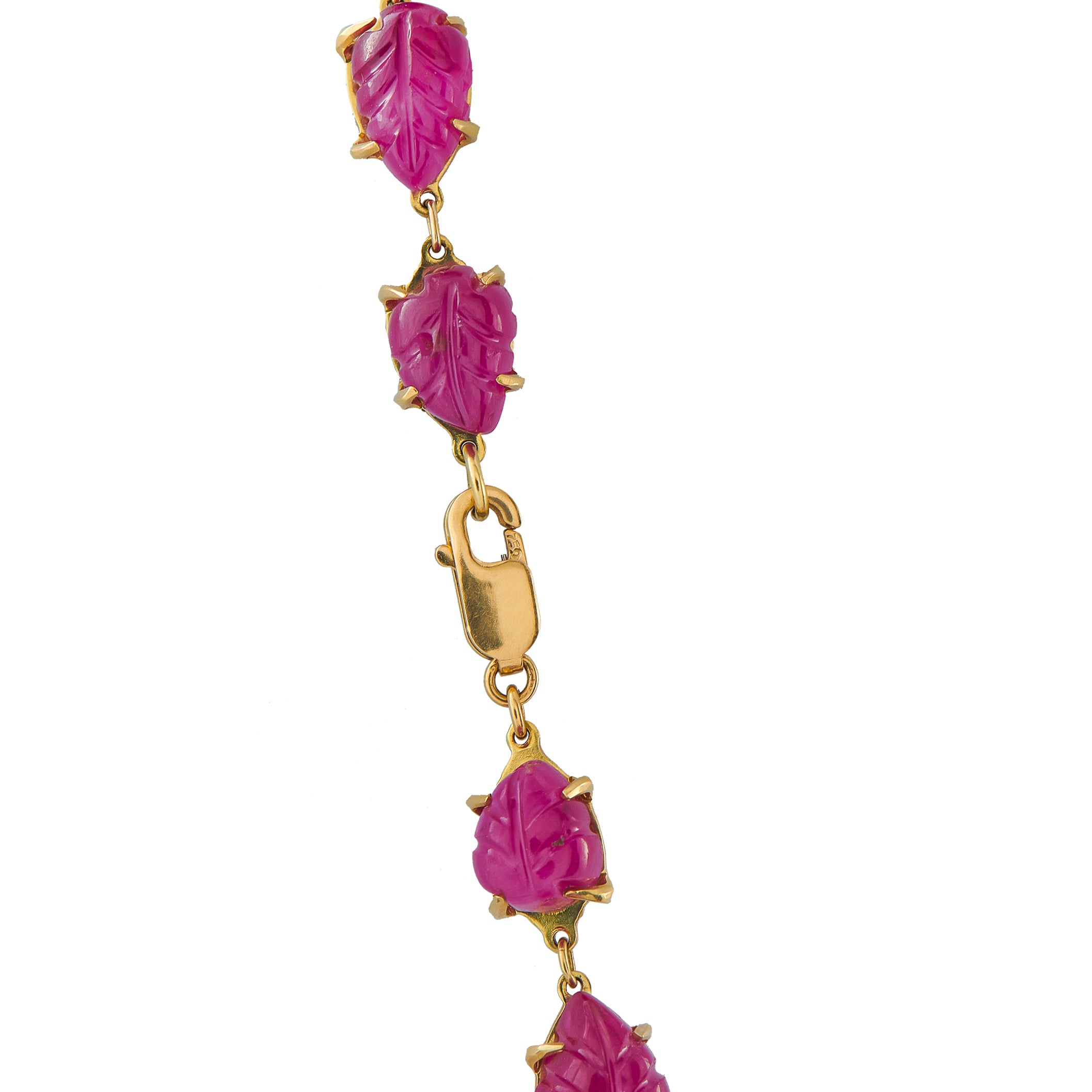 18K Yellow Gold 4.0ct Diamond and Ruby Necklace