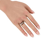 Exclusive 18K Yellow Gold 0.87ct Diamond and Ruby Ring