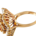 18K Yellow Gold 4.0ct Diamond and Ruby Ring