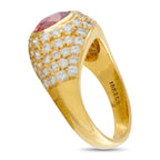 18K Yellow Gold 1.70ct Diamond and Ruby Ring