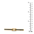 18K Yellow Gold 0.30ct Diamond and Sapphire Pin