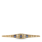 18K Yellow Gold 2.70ct Diamond and Sapphire Brooch