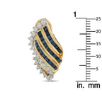 Exclusive 18K Yellow Gold 0.60ct Diamond and Sapphire Clip-On Earrings