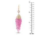18K Yellow Gold 6.60ct Diamond and Sapphire Earrings