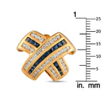 18K Yellow Gold 0.76ct Diamond and Sapphire Pendant
