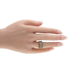 Exclusive 18K Yellow Gold 0.64ct Diamond and Sapphire Ring