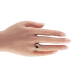 18K Yellow Gold 1.08ct Diamond and Sapphire Ring